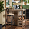 Keukeneiland - Keukenkast - Keuken Werktafel - Opbergkast – Dressoir Met 3 Planken, 2 Lades, Deur, Glashouder En Flessenhouder