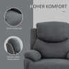 Relaxsessel, Fernsehsessel mit Liegefunktion, Ruhesessel, Liege mit Leinenoptik, Fernsehsessel mit einer Belastbarkeit bis 150 kg für das Wohnzimmer, dunkelgrau 97 x 96 x 105,5 cm 