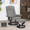 Luxuriöser Relaxsessel – Liegefunktion – mit Hocker – Kunstleder – 360 Grad – Schwarz – Fernsehsessel – 75 x 77 x 103 cm