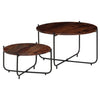 2-Delige Salontafelset 60X35 Cm Massief Acaciahout