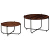 2-Delige Salontafelset 60X35 Cm Massief Acaciahout