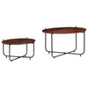 2-Delige Salontafelset 60X35 Cm Massief Acaciahout
