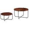 2-Delige Salontafelset 60X35 Cm Massief Acaciahout