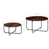 2-Delige Salontafelset 60X35 Cm Massief Acaciahout