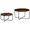 2-Delige Salontafelset 60X35 Cm Massief Acaciahout