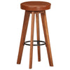 Barstoelen Echt Leer En Massief Acaciahout