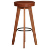 Barstoelen Echt Leer En Massief Acaciahout