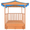 Kinderspeelhuis Met Zandbak Uv50 Vurenhout Blauw