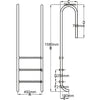 Zwembadladder Met 3 Sporten 120 Cm Roestvrij Staal 304