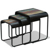 3-Delige Tafeltjesset Massief Gerecycled Hout