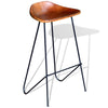 Barstoelen Echt Leer Zwart En