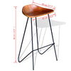 Barstoelen Echt Leer Zwart En