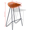 Barstoelen Echt Leer Zwart En