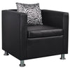 Fauteuil Kubus Kunstleer Zwart