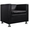 Fauteuil Kubus Kunstleer Zwart