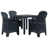 3-Delige Bistroset Rattan-Look Kunststof