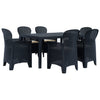 3-Delige Bistroset Rattan-Look Kunststof