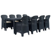 3-Delige Bistroset Rattan-Look Kunststof