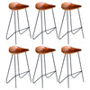 Barstoelen Echt Leer Zwart En