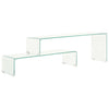 2-Delige Salontafelset 90X30X20/110X30X40 Cm Gehard Glas