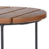 H&S Collection 2-Delige Bijzettafelset Teakbruin Grijs