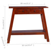 Wandtafel 90X30X75 Cm Massief Mahoniehout