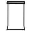 Bijzettafel 40X40X60 Cm Gehard Glas Zwart Zwart