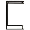 Bijzettafel 40X40X60 Cm Gehard Glas Zwart Zwart