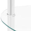 Bijzettafel 2-Laags 38X38X50 Cm Gehard Glas Transparant