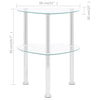 Bijzettafel 2-Laags 38X38X50 Cm Gehard Glas Transparant