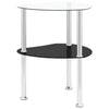 Bijzettafel 2-Laags 38X38X50 Cm Gehard Glas Transparant
