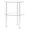 Bijzettafel 2-Laags 38X38X50 Cm Gehard Glas Transparant