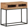 Wandtafel 90X35X76 Cm Massief Acaciahout Zwart
