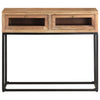 Wandtafel 90X35X76 Cm Massief Acaciahout Zwart