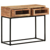 Wandtafel 90X35X76 Cm Massief Acaciahout Zwart