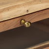 Wandtafel 90X35X76 Cm Massief Acaciahout Zwart