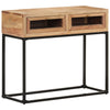 Wandtafel 90X35X76 Cm Massief Acaciahout Zwart