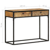 Wandtafel 100X35X75 Cm Massief Mangohout