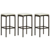 Barkrukken Met Kussens Poly Rattan