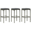 Barkrukken Met Kussens Poly Rattan