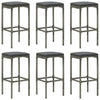 Barkrukken Met Kussens Poly Rattan