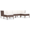 6-Delige Loungeset Met Kussens Poly Rattan