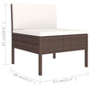 6-Delige Loungeset Met Kussens Poly Rattan