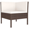 4-Delige Loungeset Met Kussens Poly Rattan