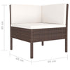 4-Delige Loungeset Met Kussens Poly Rattan