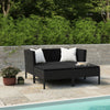 4-Delige Loungeset Met Kussens Poly Rattan
