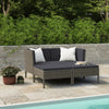 4-Delige Loungeset Met Kussens Poly Rattan