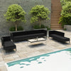 10-Delige Loungeset Met Kussens Poly Rattan
