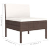 10-Delige Loungeset Met Kussens Poly Rattan