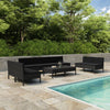 10-Delige Loungeset Met Kussens Poly Rattan